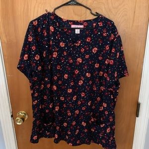 Sequin koi scrub top